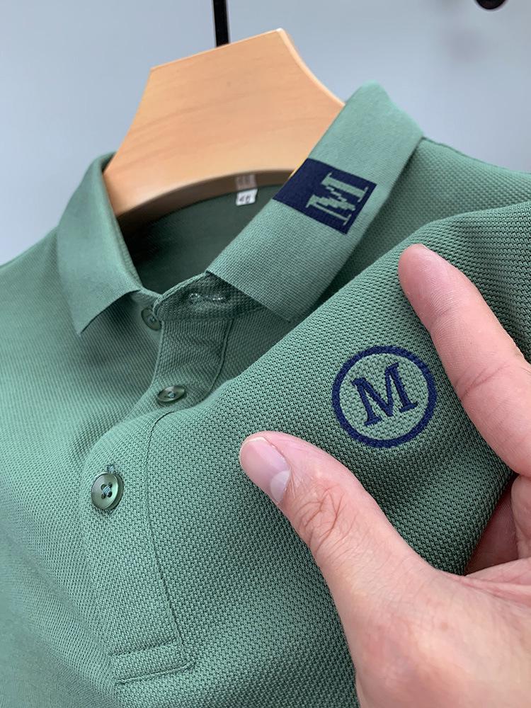 VantaGoods Hoogwaardig geborduurd katoenen poloshirt voor heren: Zomers ontwerp met korte mouwen en revers 2XL