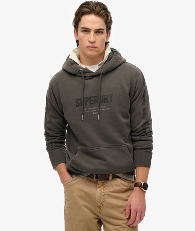 Superdry Utility Sport Hoodie Black