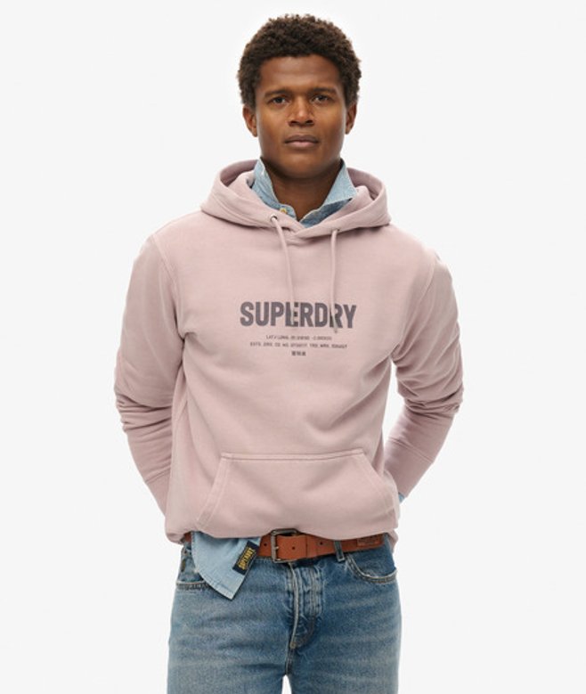 Superdry Utility Sport Hoodie Light Grey