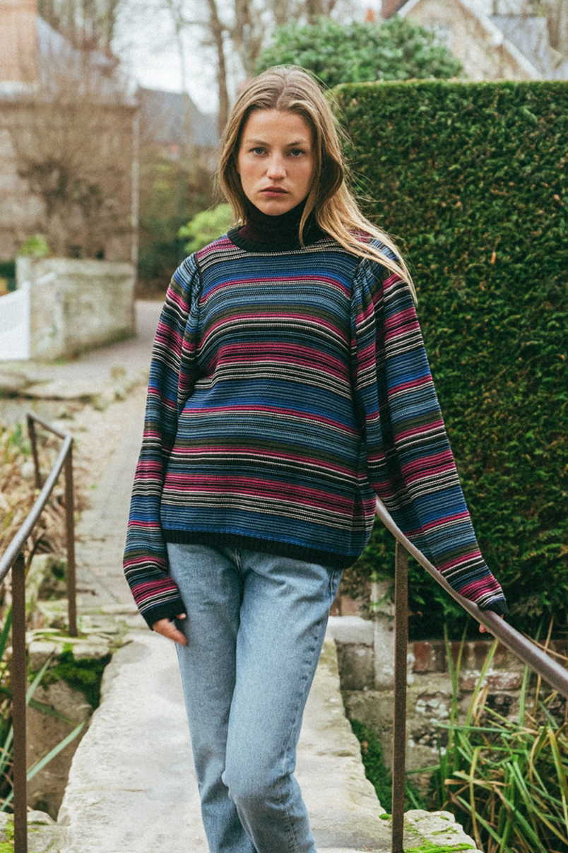 Lovjoi Damen vegan Pullover Kylindra Mehrfarbig