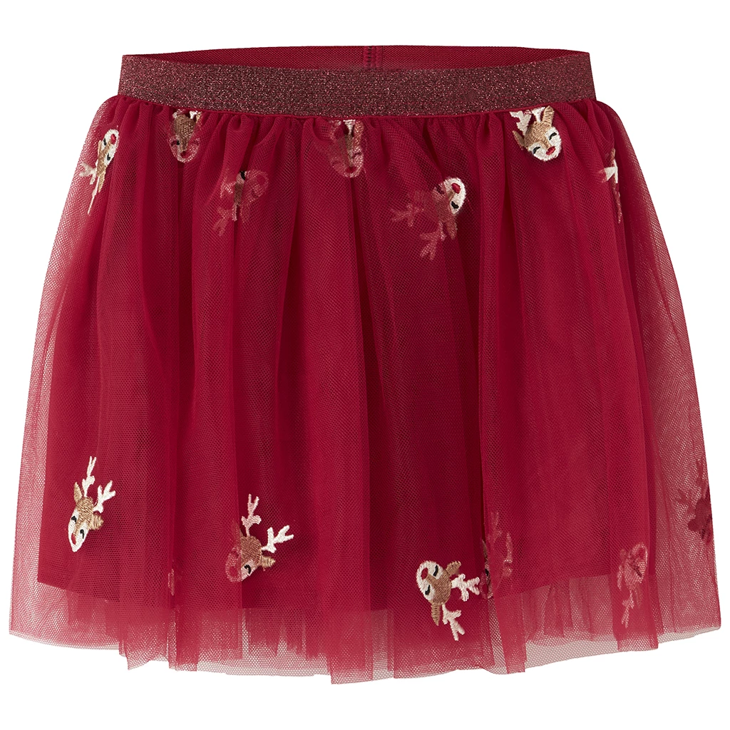 Name It-collectie KERST rokje tulle Veross (jester red reindeer)
