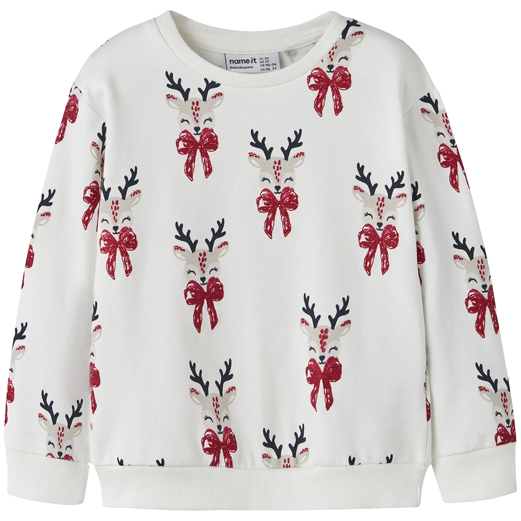 Name It-collectie KERST trui sweat Romalia (cloud dancer)