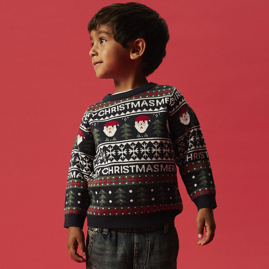 Name It-collectie KERST gebreide trui Rastokka (dark sapphire)