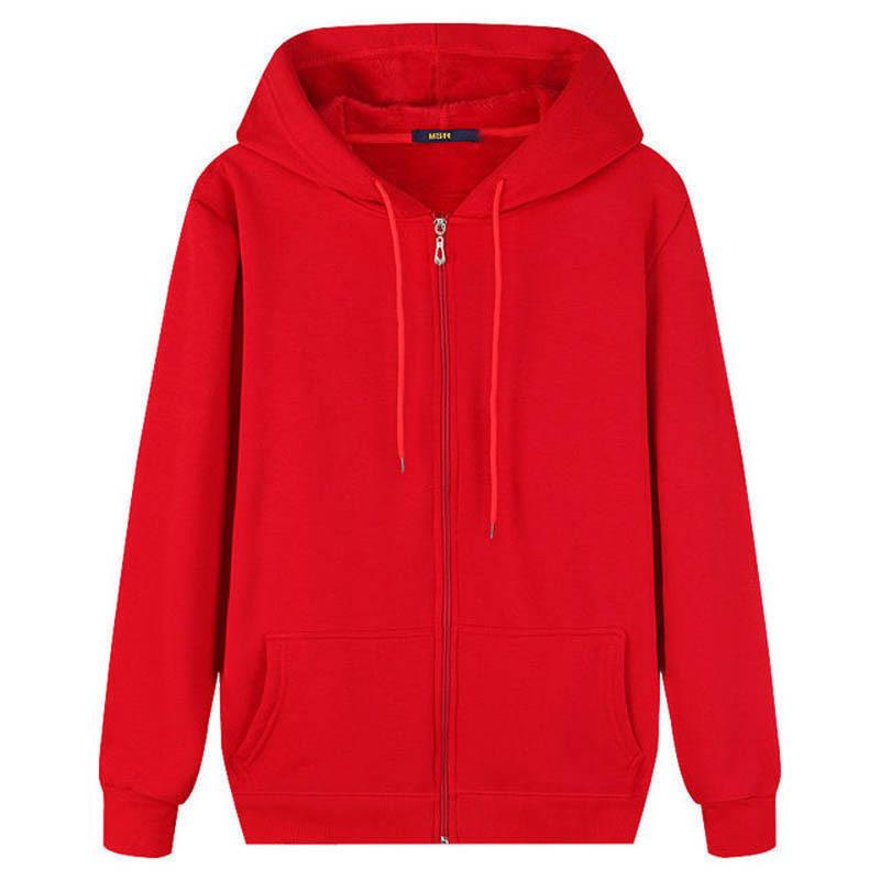 Twelve Month Herfst en Winter Heren Casual Mode Sport Rits Hoodies Plus Size XXL rood