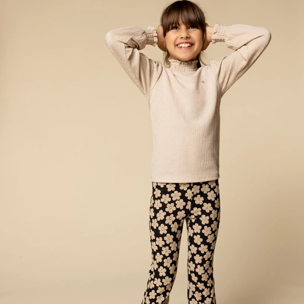 Looxs-collectie Broek flared (flowerfield black)