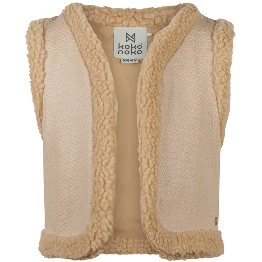 KOKO NOKO-collectie Gilet teddy (sand)
