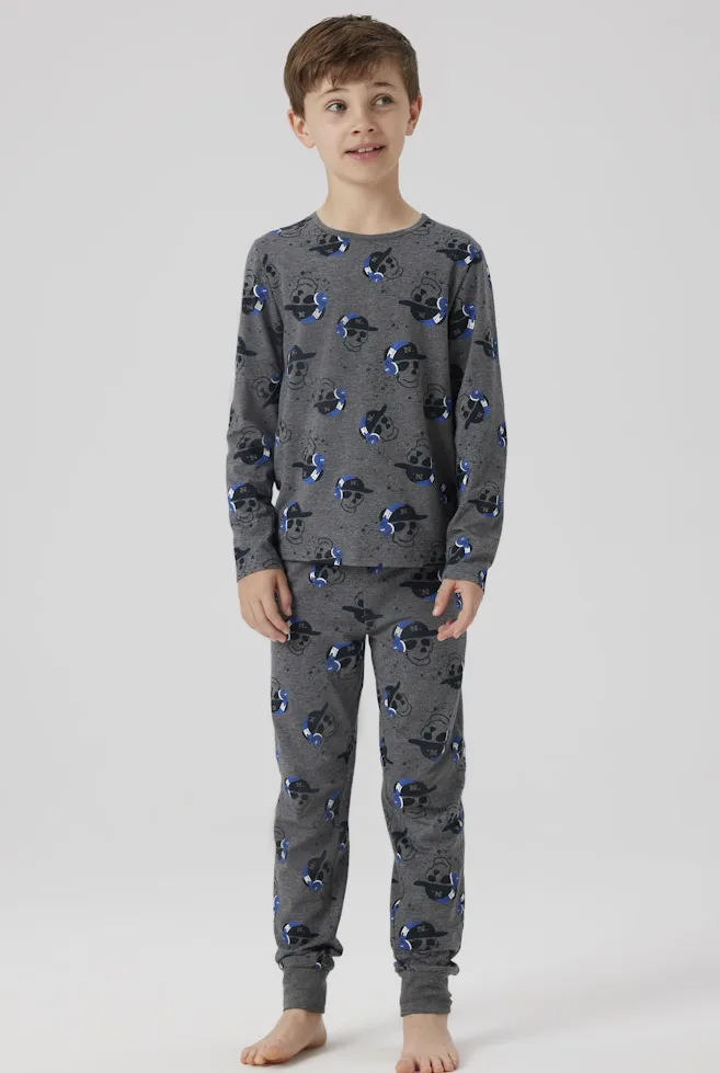 Name It Pyjama NKMNIGHTSET DARK GREY MEL SKULL NOOS (set, 2-delig)