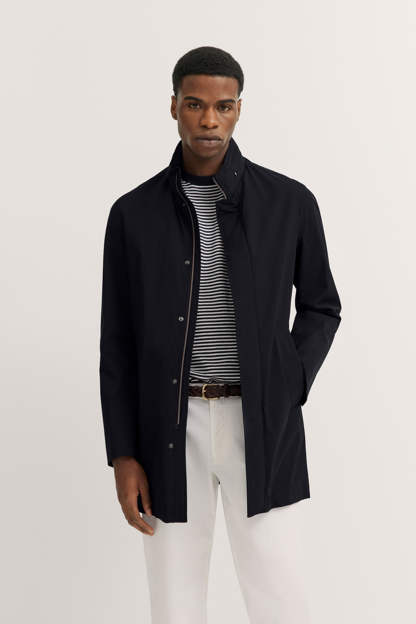 Bugatti Korte jas met een capuchon