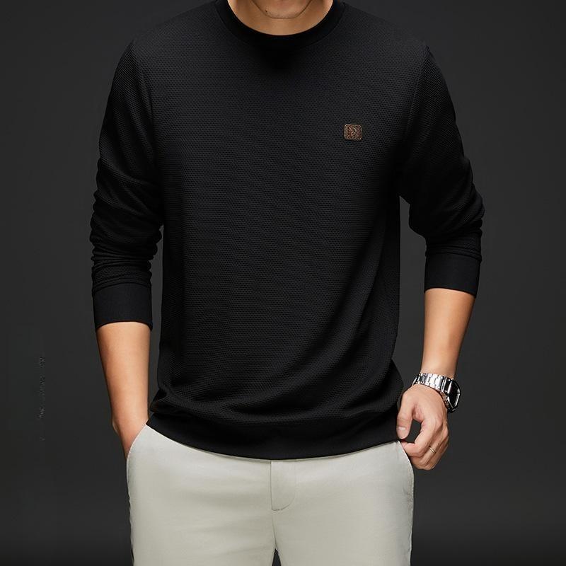 Yoghurt Herfst en winter Nieuwe heren breigoed Ronde hals All-Match trui Heren warme lange onderbroek Top Bottoming Shirt Heren top L