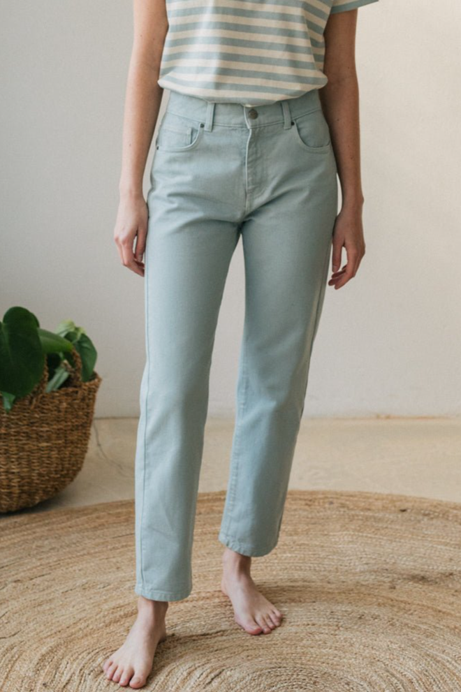 TWOTHIRDS Damen vegan Jeans Mina Iced Aqua