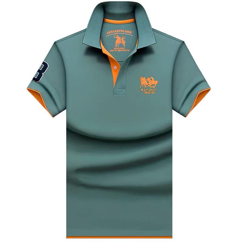 The BAY Paul Heren High-End Poloshirt - Zomer Korte Mouw Revers, Puur Katoen, Plus Size Beschikbaar M (115-130 jin)