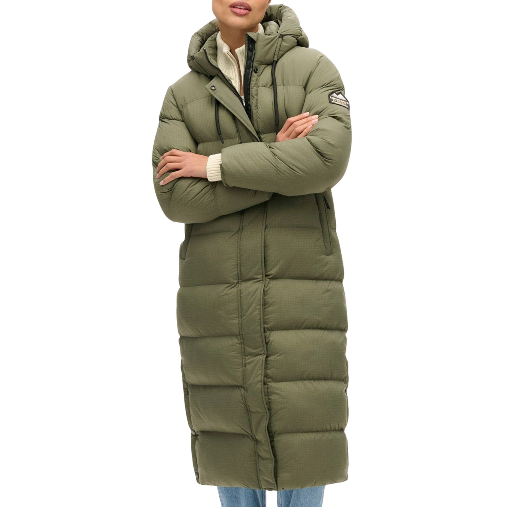 Superdry Ripstop Hooded Longline Puffer Winterjas Dames