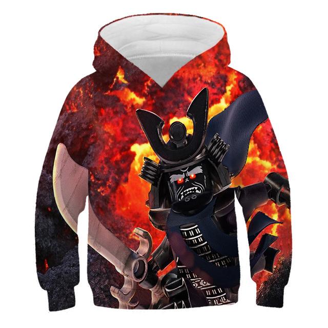 MINISO 2025 Kinderen Ninjago Hoodies 3D Casual Print Pullover Kinderen Tiener Jongens Meisjes Kinderen Peuter Sweatshirts Peuter Tops 4-14 Jaar Oud 11-12 Years
