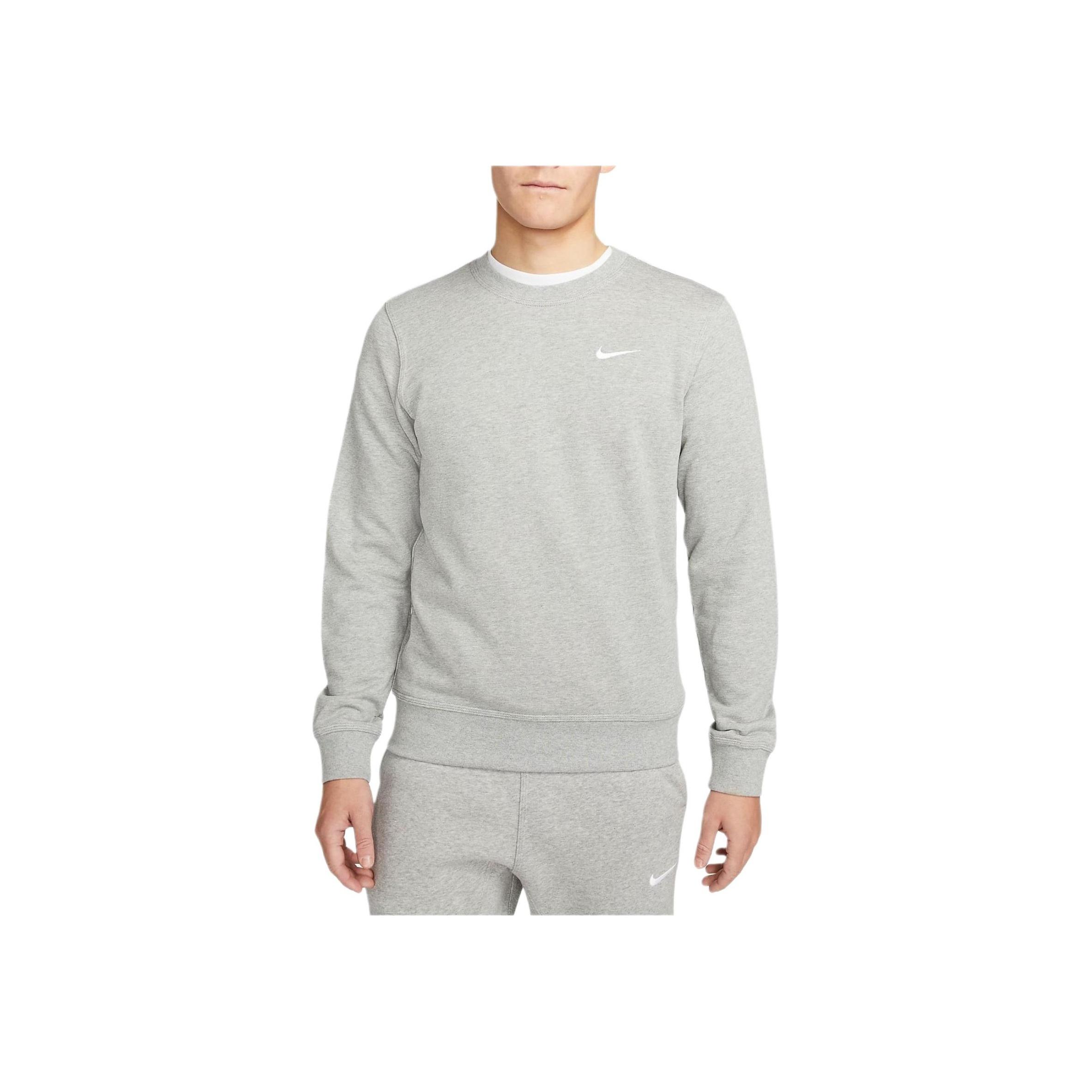 Nike Club Fleece French Terry Crew Neck Lange Mouw Sweatshirt Heren Sweatshirt Donkergrijs 637903-063 XL