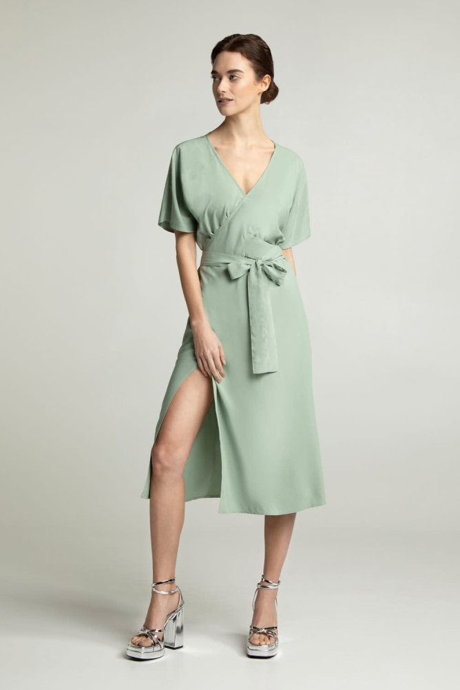 Lovjoi Damen vegan Kleid Adeena GrÃ¼n