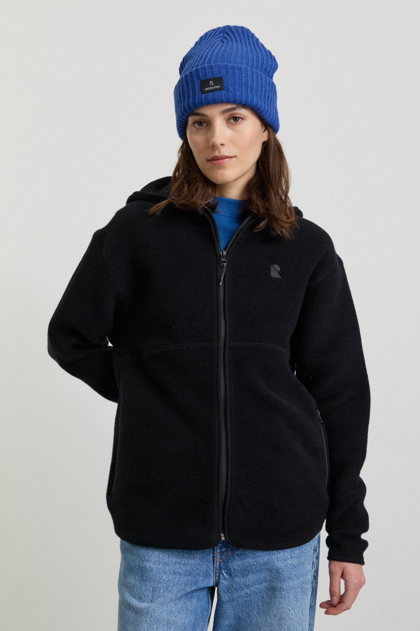 Recolution Damen vegan Kapuzenjacke Althenia Schwarz