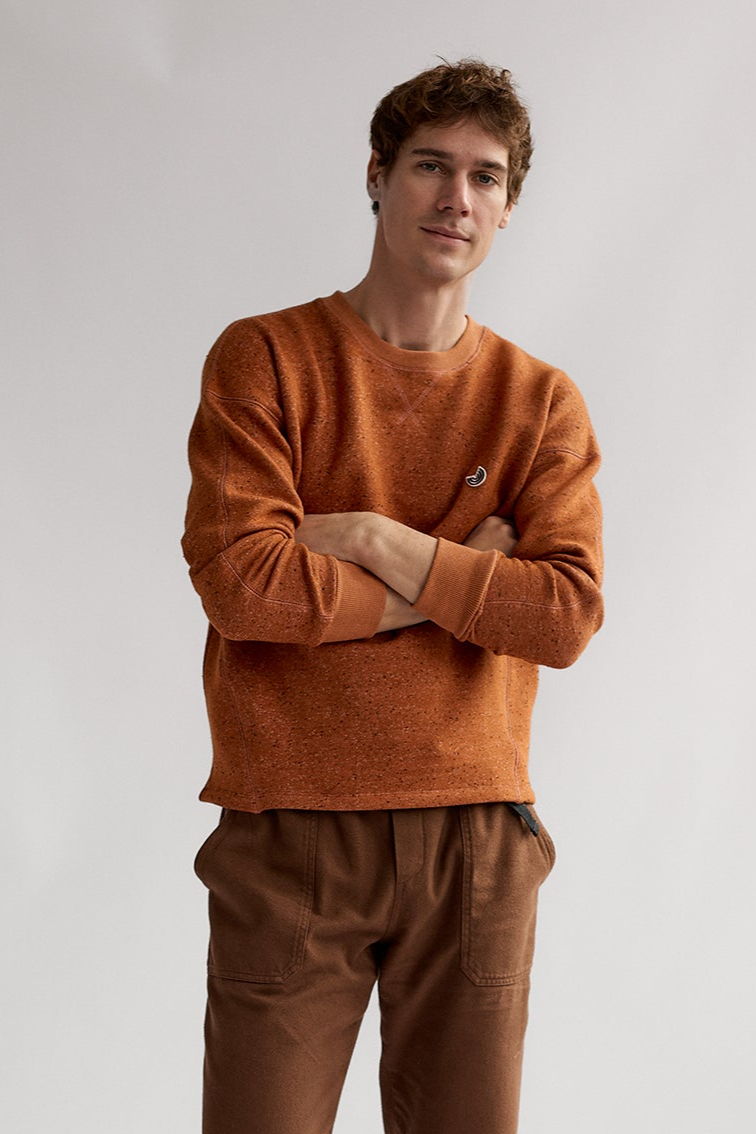 TWOTHIRDS Herren vegan Sweatshirt Dundrum Umber Orange