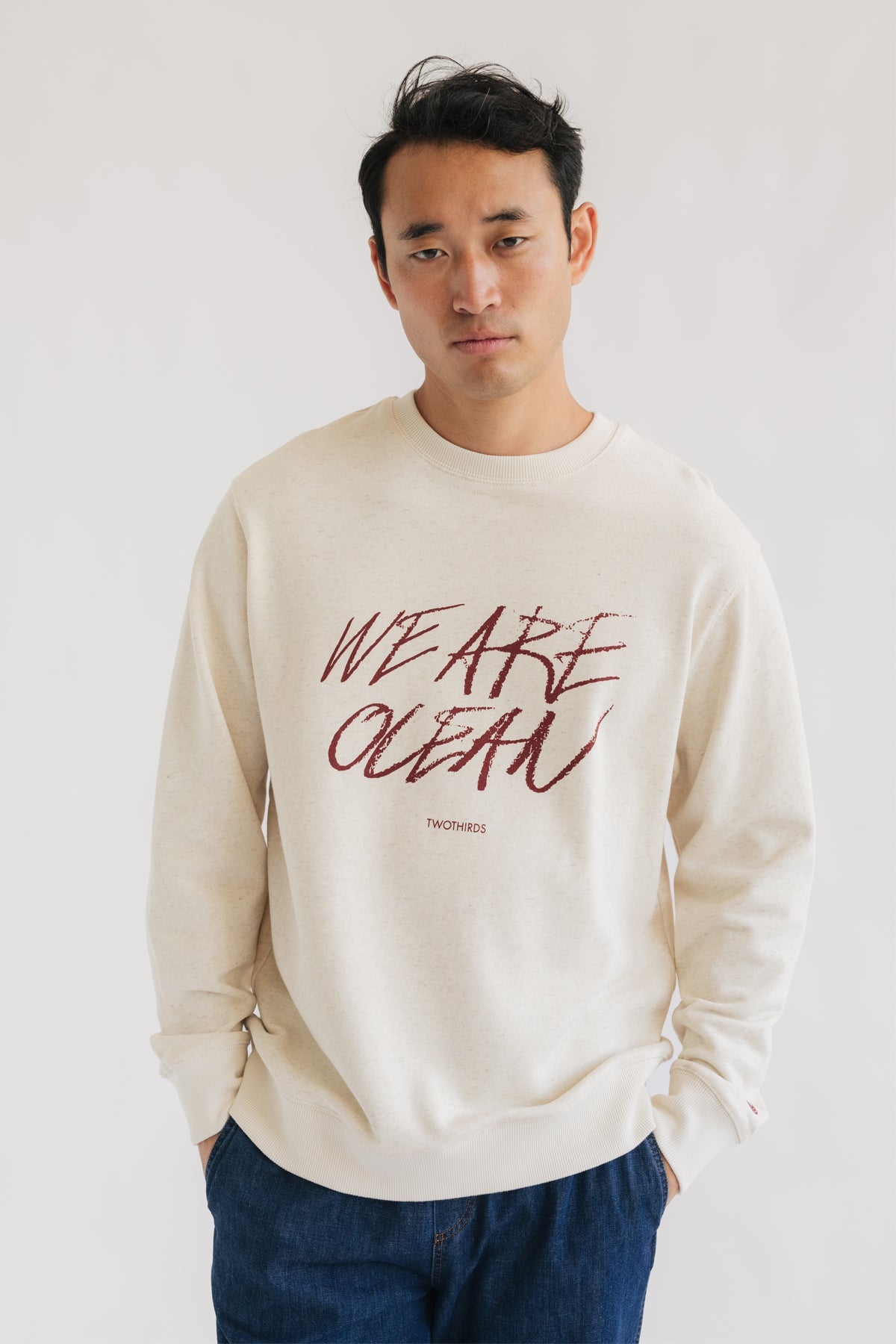 TWOTHIRDS Herren vegan Sweatshirt Kendec Beige Melange