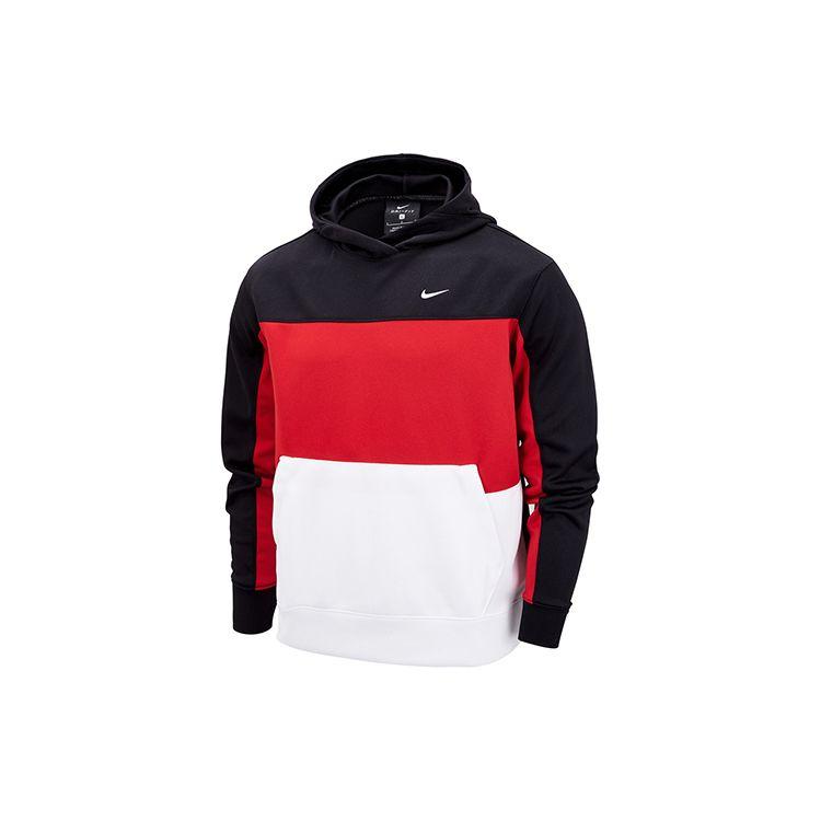 Nike Colorblock Knit Hoodie Men Tops Red DH9727-011 XL