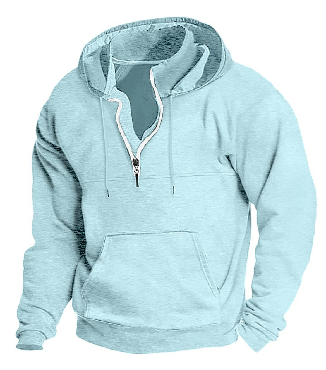 Super Select 2023 Herfst/Winter Heren Bedrukt Hooded Sweatshirt - Dikke Casual Jas 2X Large meer blauwe kleur