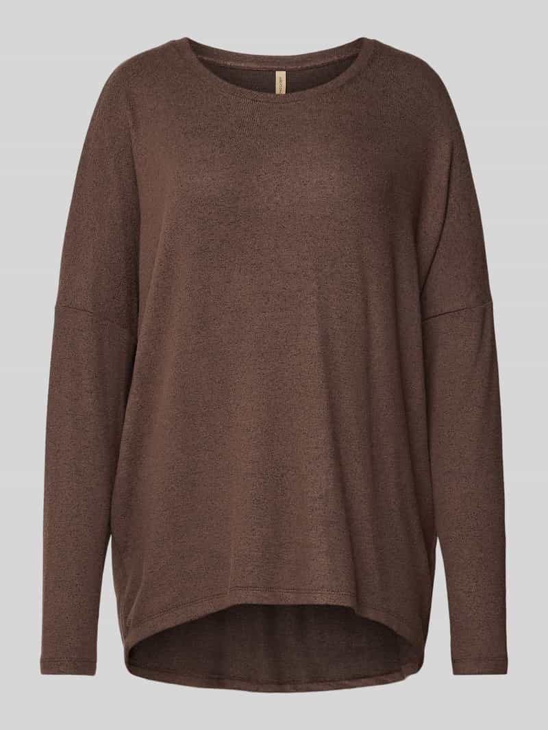 Soyaconcept Shirt met ronde hals SC-BIARA 1 comfortabele trui, elastische viscosekwaliteit in gemêleerde uitstraling