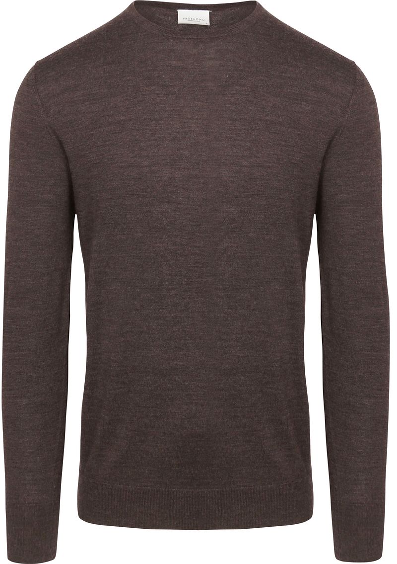 Profuomo Pullover Merinowol Bruin