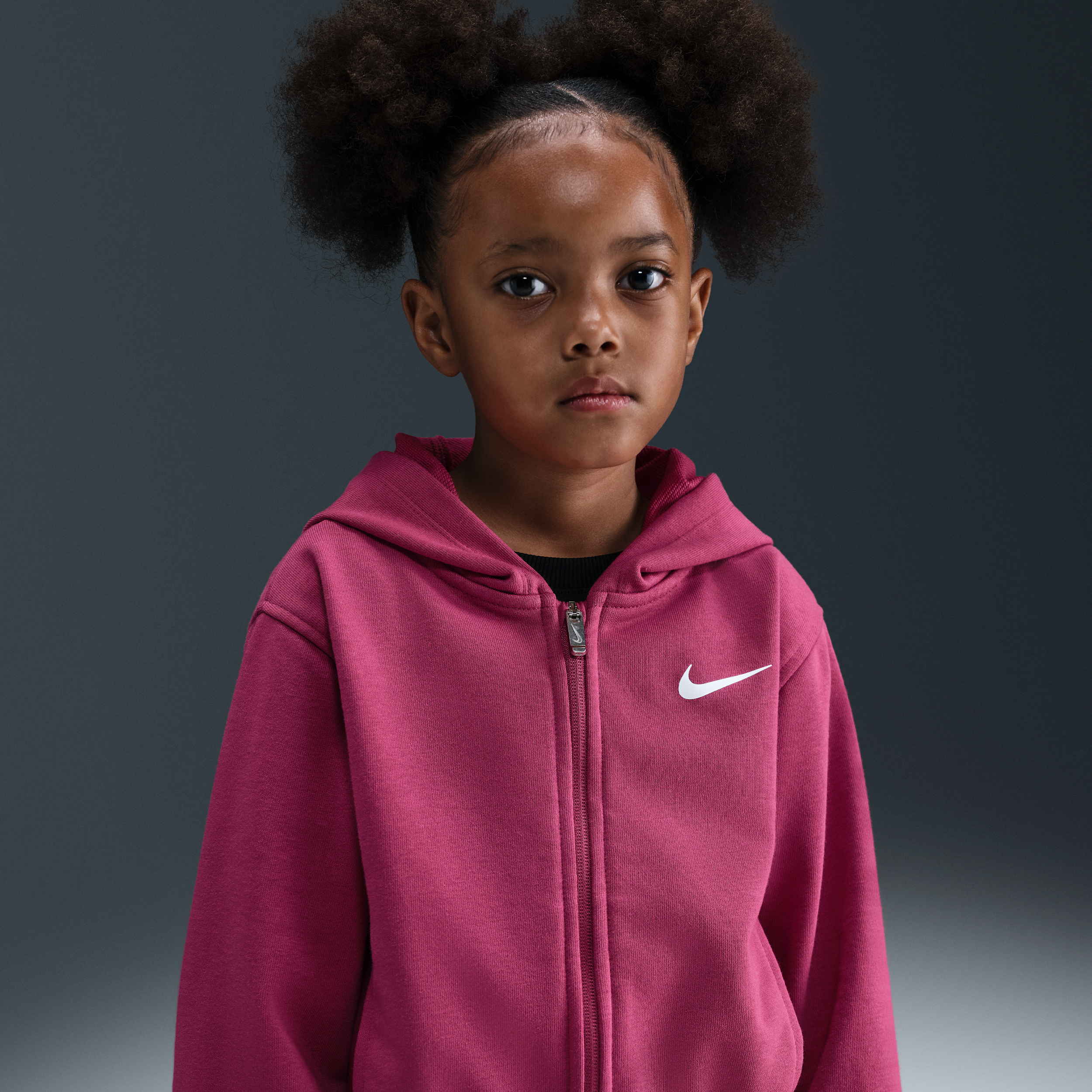 Nike Dri-FIT Essentials Pro hoodie met rits over de hele lengte voor kleuters - Roze