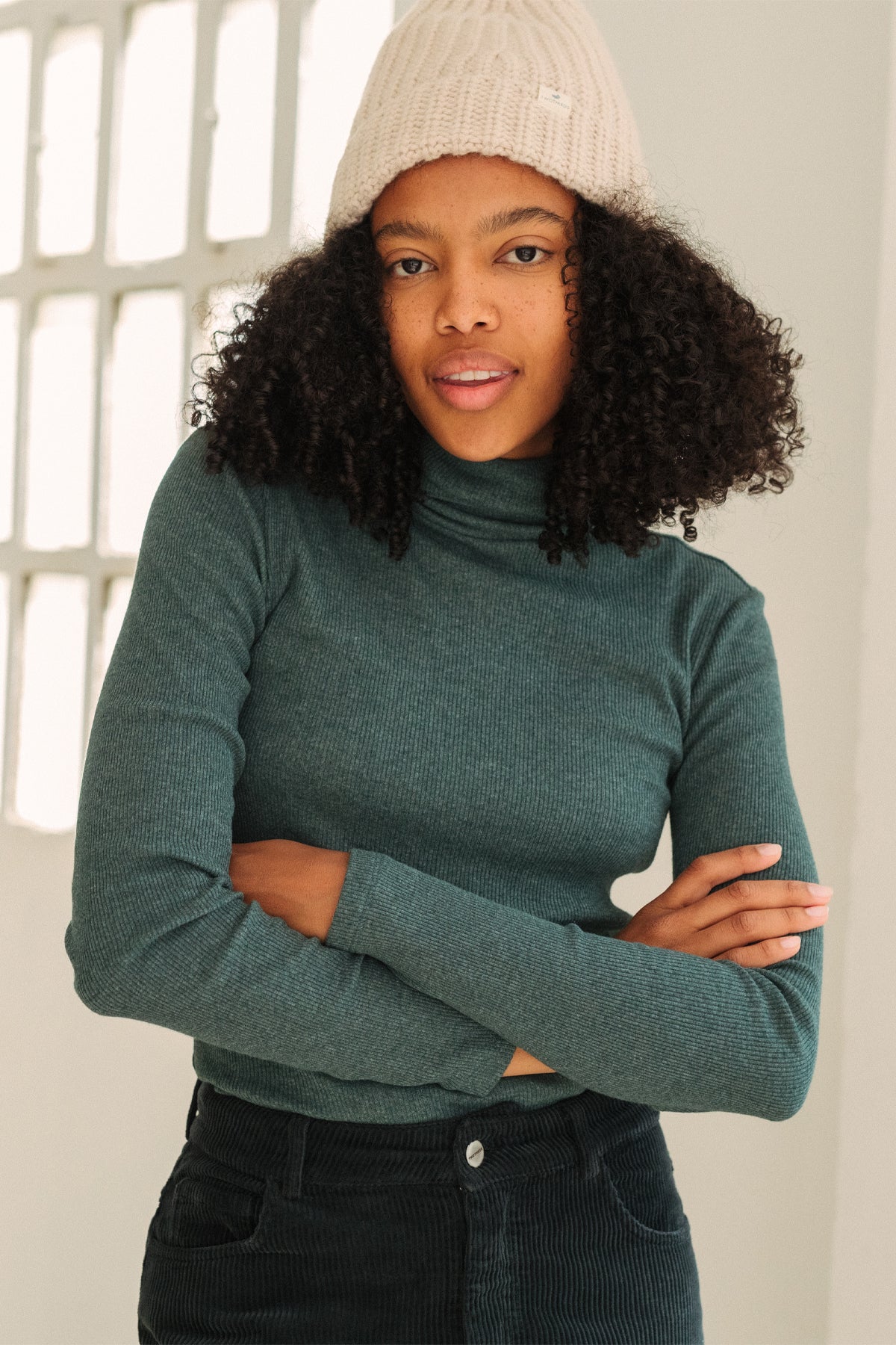 TWOTHIRDS Damen vegan Top Canna Mediterran GrÃ¼n