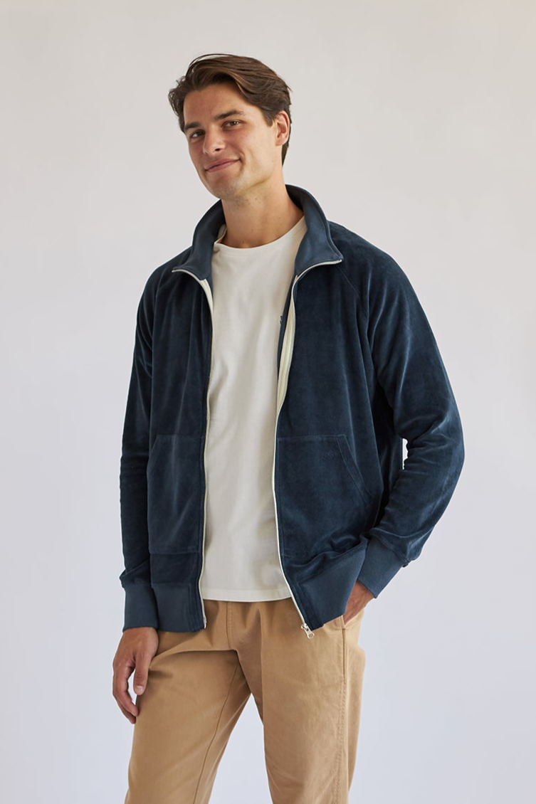 TWOTHIRDS Herren vegan Sweatshirt Mit Rei&Atilde;Ÿverschluss Ballycotton Mediterranean Navy