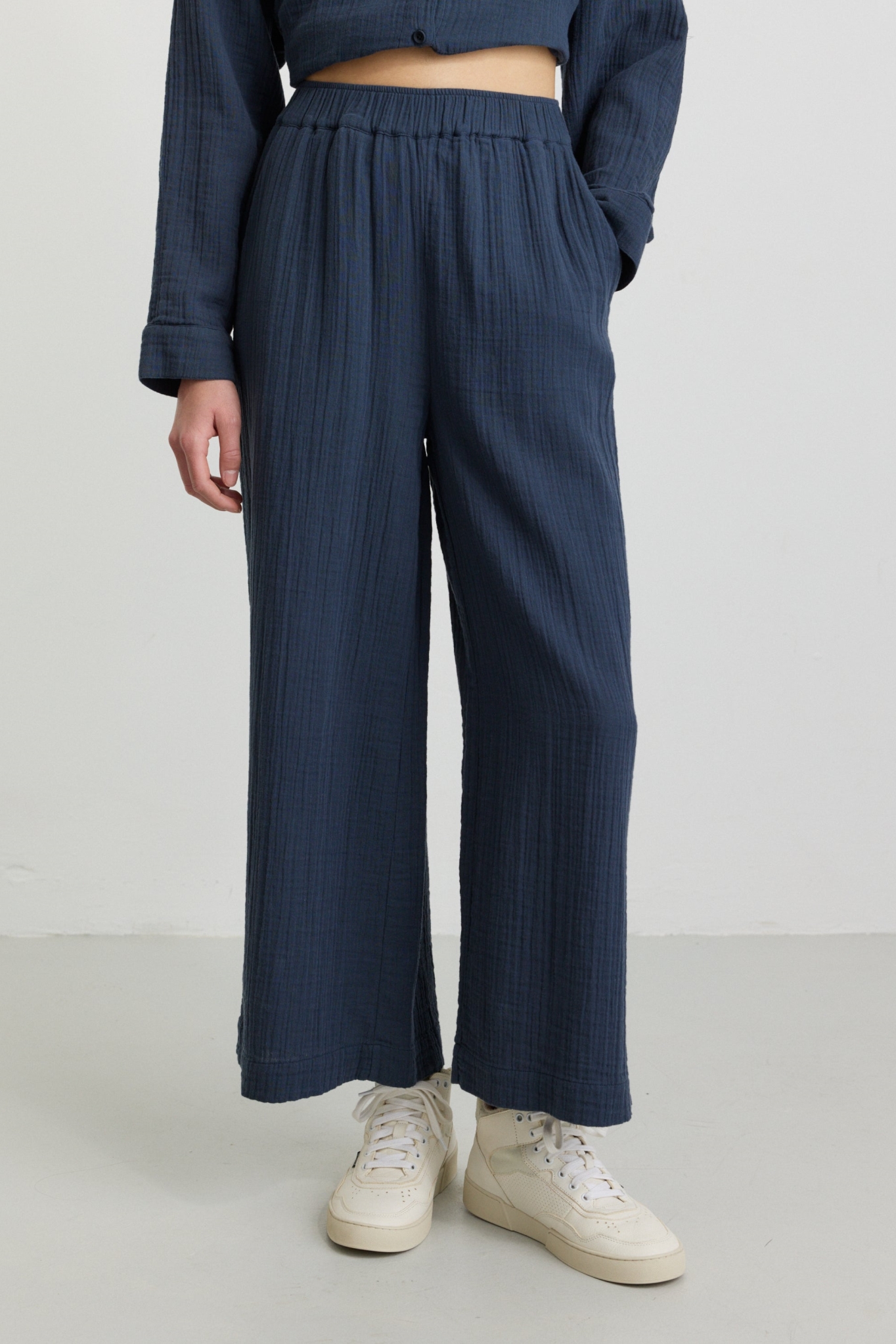 Recolution Damen vegan Culotte Hose Limba Navy