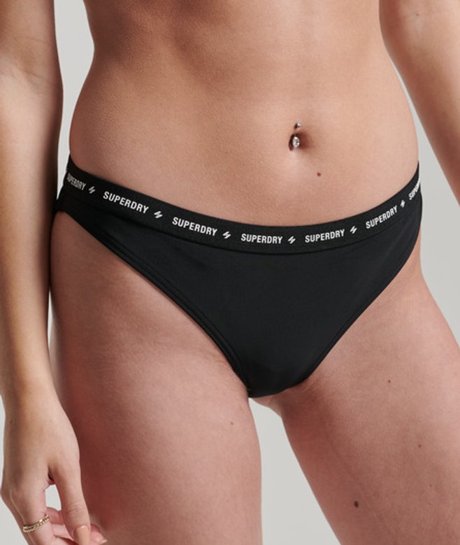 Superdry Code Micro Elastisch Bikinibroekje Zwart