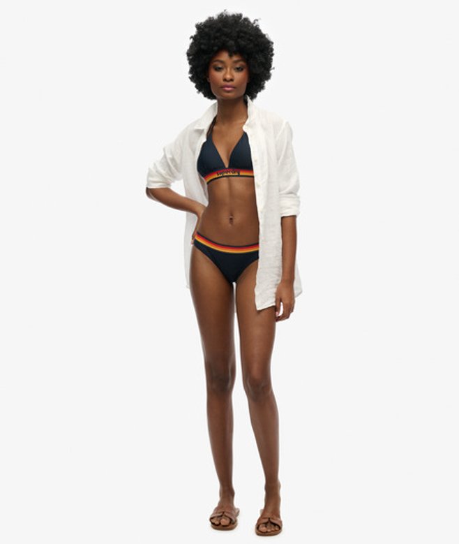 Superdry Vintage Bikinibroekje met Logo Blauw