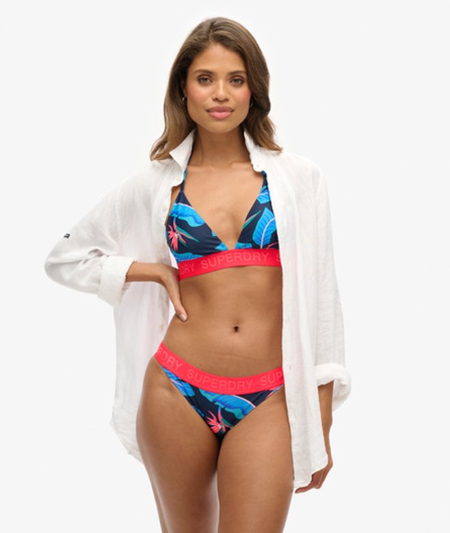 Superdry Classic Bikinibroekje met Logo Blauw