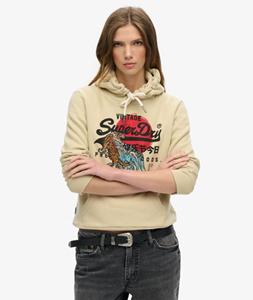 Superdry Tokyo Hoodie met Vintage Logo en Grafische Print Groen