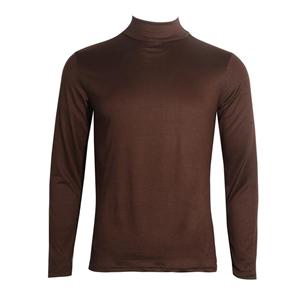 Argumentsss Heren Tops Mode Casual Slim Fit Mannelijk Basis Coltrui Lente Herfst Hoge Kraag Pullover Onderlaag Eenvoudig T-shirt Zacht Warm Lange Mouw Heren Breigoed XXXL koffie