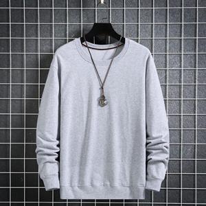 StrideBox 2023 Heren Plus Size Lange Mouw Losse Trui Shirt 9XL grijze kleur