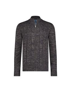 Fellows United Vest Rough Cable Front And Brown  