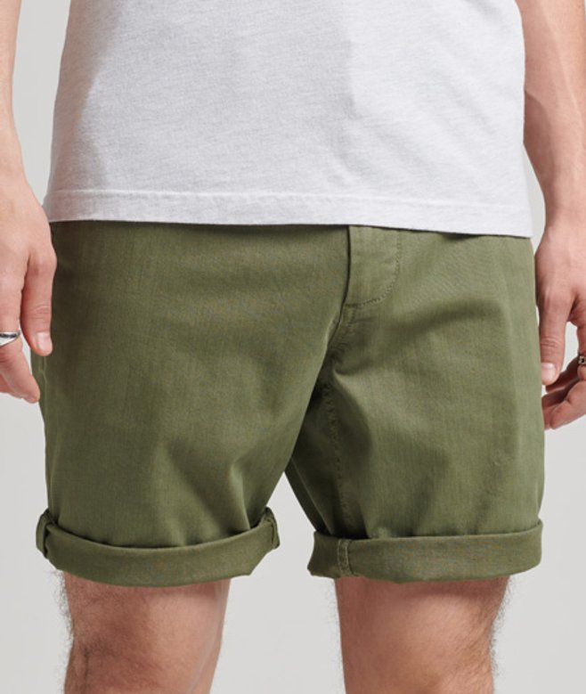 Superdry Vintage Officer Chinoshort Groen