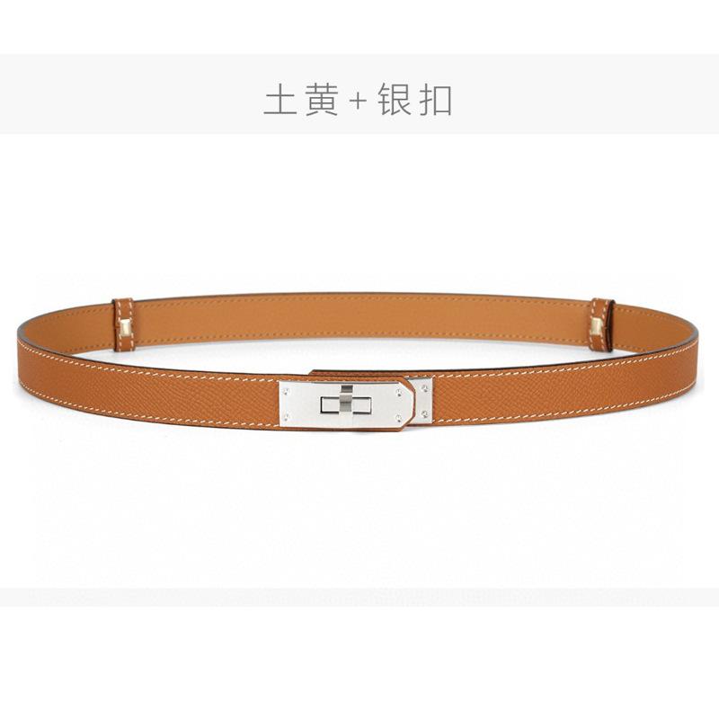 Meimeier High-End H-riem Dames Dubbelzijdig Hoofdlaag Koeienhuid All-Match Dames Dunne Riem 1,8 cm Brede Broekriem