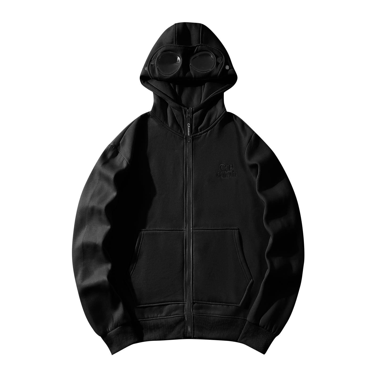 Sdwen Heren- en Dames Sweatshirts Mode Casual Sweatshirt Losse Rits Vest Lange Mouw Jas met Capuchon M zwart