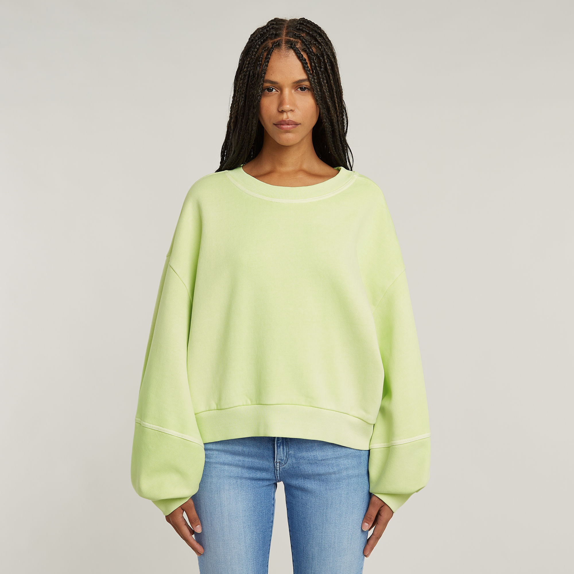 G-Star RAW Overdyed Oversized Sweater - Groen - Dames