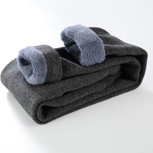 QEENRAAN Meisjesbroeken Kinderen Jongens Dikke warme broek Winter Kinderen Casual effen kleur Warme broek Meisjesleggings 120 grijze kleur