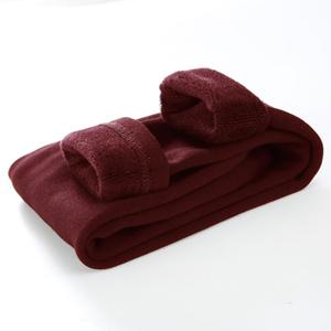 QEENRAAN Meisjesbroeken Kinderen Jongens Dikke warme broek Winter Kinderen Casual effen kleur Warme broek Meisjesleggings 150 wijn