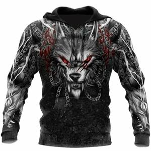 ETST0013 Herfst en winter heren hoodies dieren wolf patroon 3D print lange mouwen losse straat mode trui herenkleding 6XL 2XL