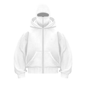 Sport Hoodie Set YC Bivakmuts Hoodies Mode Ge&iuml;ntegreerde Dubbellaags Warme Winddichte Rits-Up Hoodie Y2k Vintage Hip Hop Ninja Sweatshirt Streetwear M