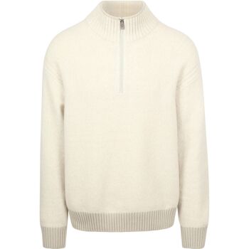 Boss Trui  Kobear Half Zip Trui Wool Blend Ecru