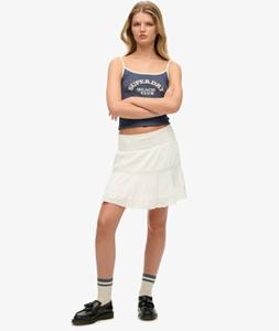 Superdry Ibiza Minirok met Kant White