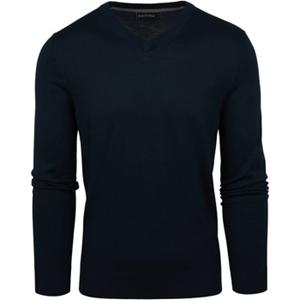 Suitable Sweater  Merino Pullover V-Hals Navy