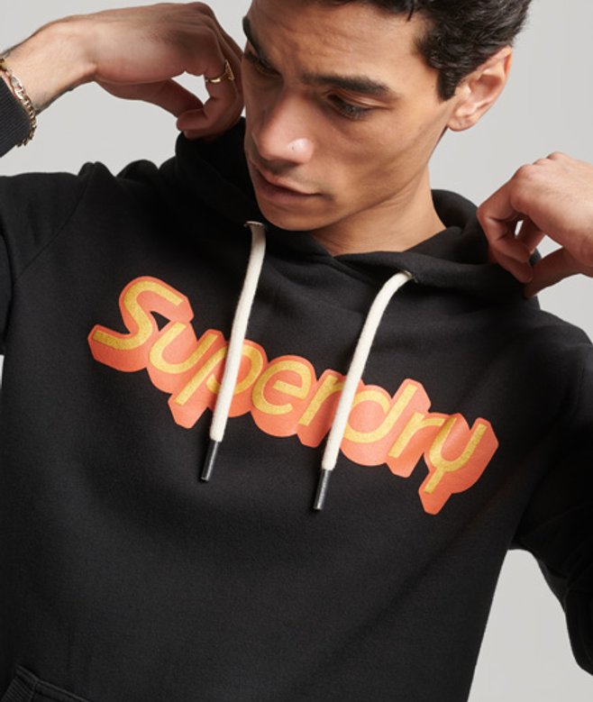Superdry Trading Co Hoodie Zwart