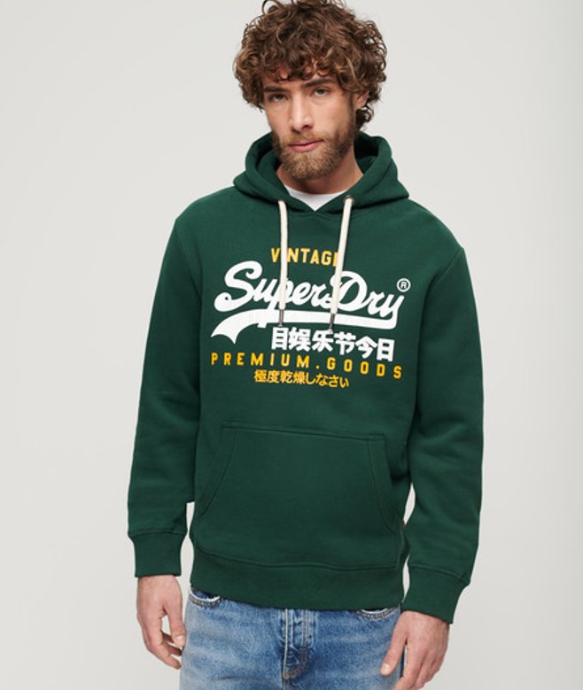 Superdry Vintage Logo Duo Hoodie Groen